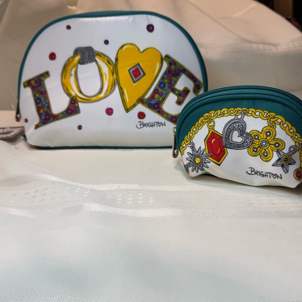 Brighton Charmed Love Cosmetics and Jewelry Pouch. Retail $68 NWT